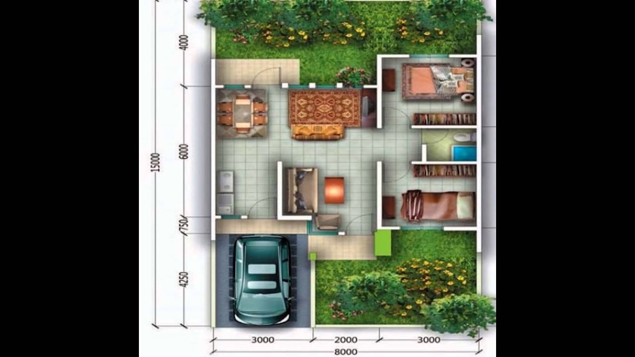 Gambar Denah Rumah Minimalis Type 60 Model 1 Lantai dan 2 Lantai
