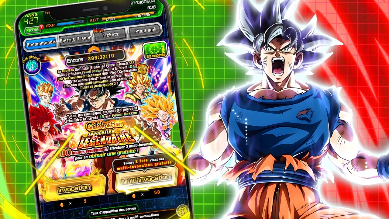 INVOCATIONS GOKU ULTRA INSTINCT LR 11 ANS SUR DOKKAN BATTLE !