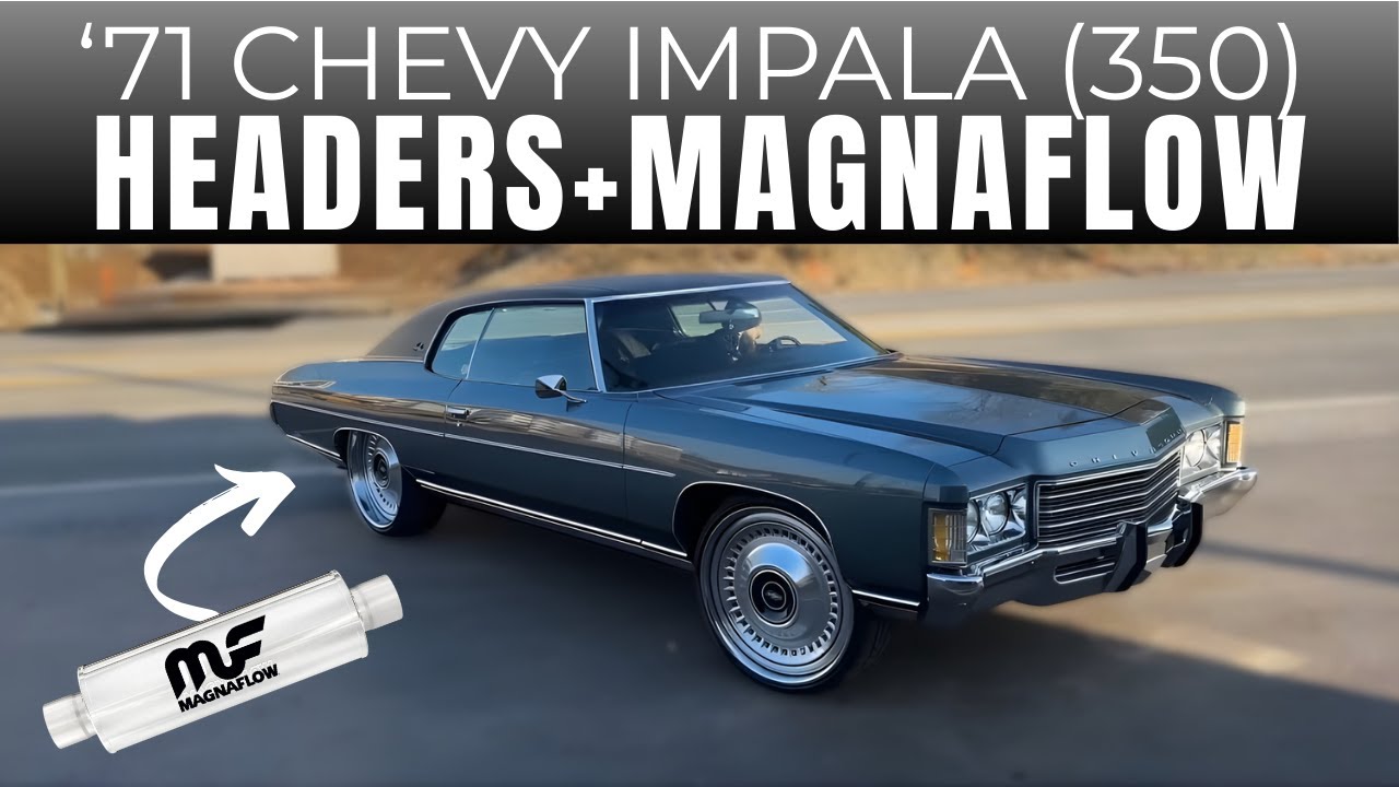 1971 Chevy Impala V8 (350) с коллекторами и пакетами Magnaflow Magnapacks!