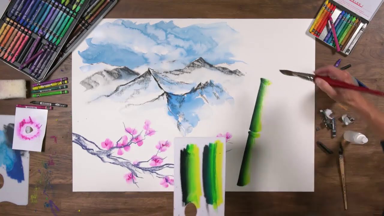 Watch the beauty of Caran D'Ache Wax Pastels