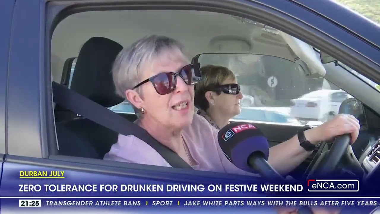 Zero tolerance for drunken driving on Durban July weekend