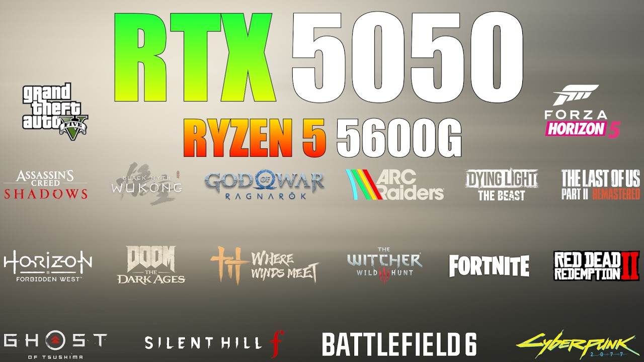 RTX 5050 + Ryzen 5 5600G - 19 Games Tested - A Good or Bad PC Build?