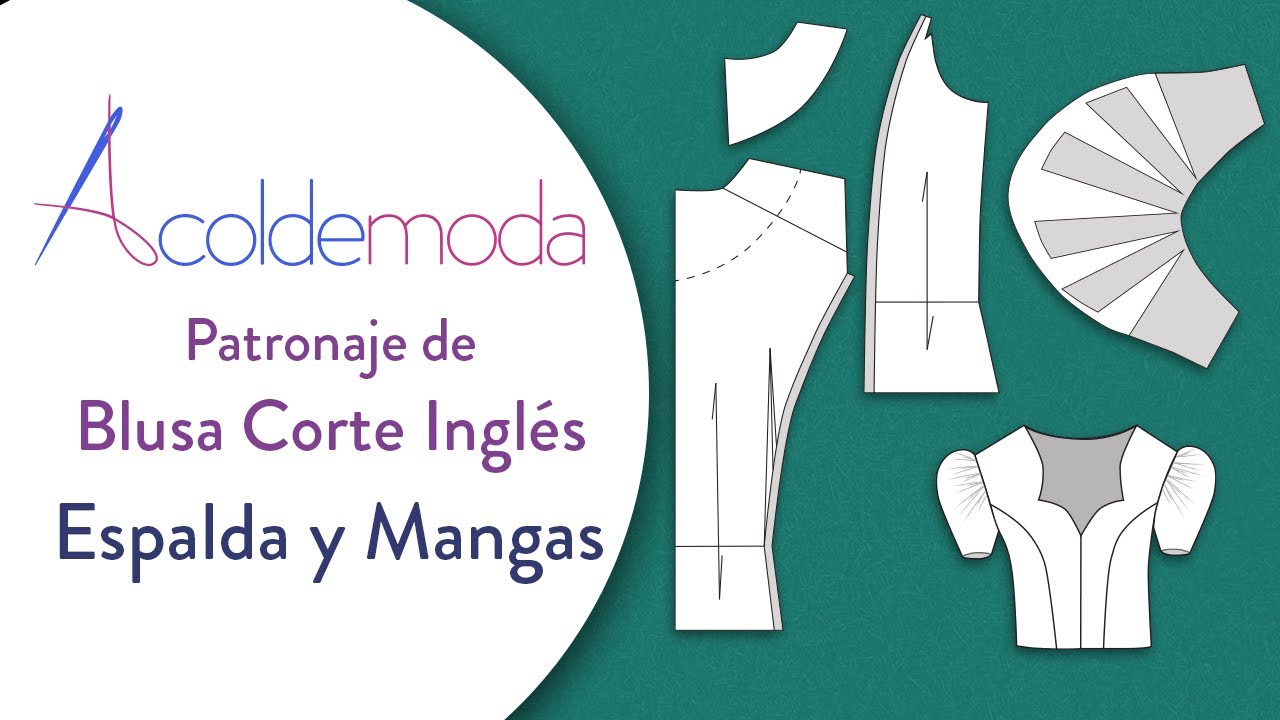 Clase 8: PATRÓN DE BLUSA PRINCESA A SISA O CORTE INGLÉS - Espalda y mangas  - Paso a Paso - DIY