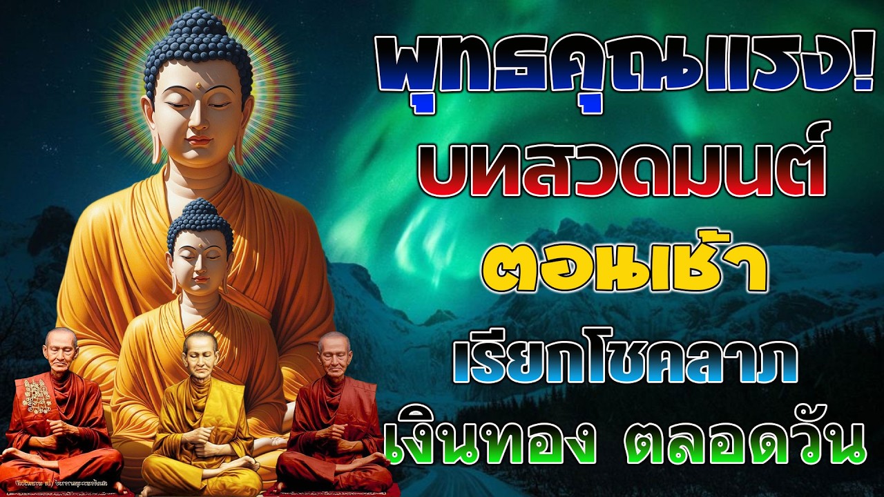 เงินเข้าทันที! บทสวดมนต์ตอนเช้า เรียกโชคลาภ เงินทอง ตลอดวัน วามสุขความเจริญด้วยเถิด🙏🙏🙏