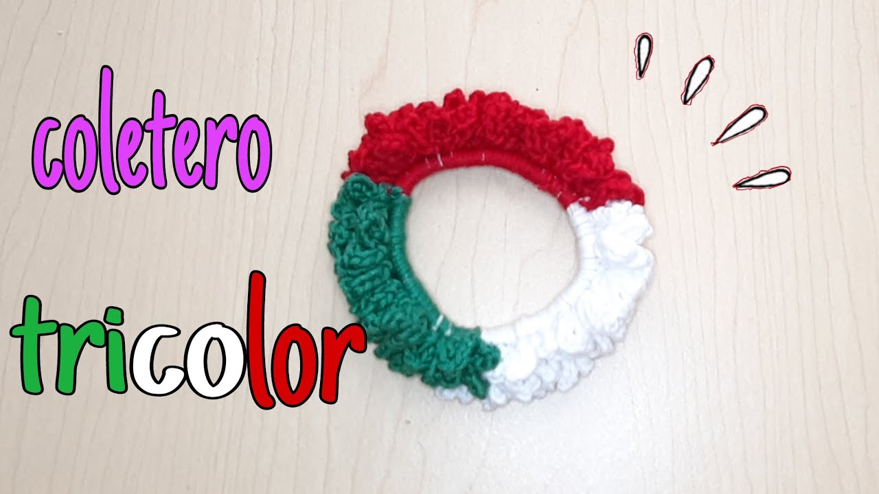 🇲🇽 COLETERO TRICOLOR  MEXICANO ¡¡¡ FACILISIMO!!! A CROCHET 🇲🇽