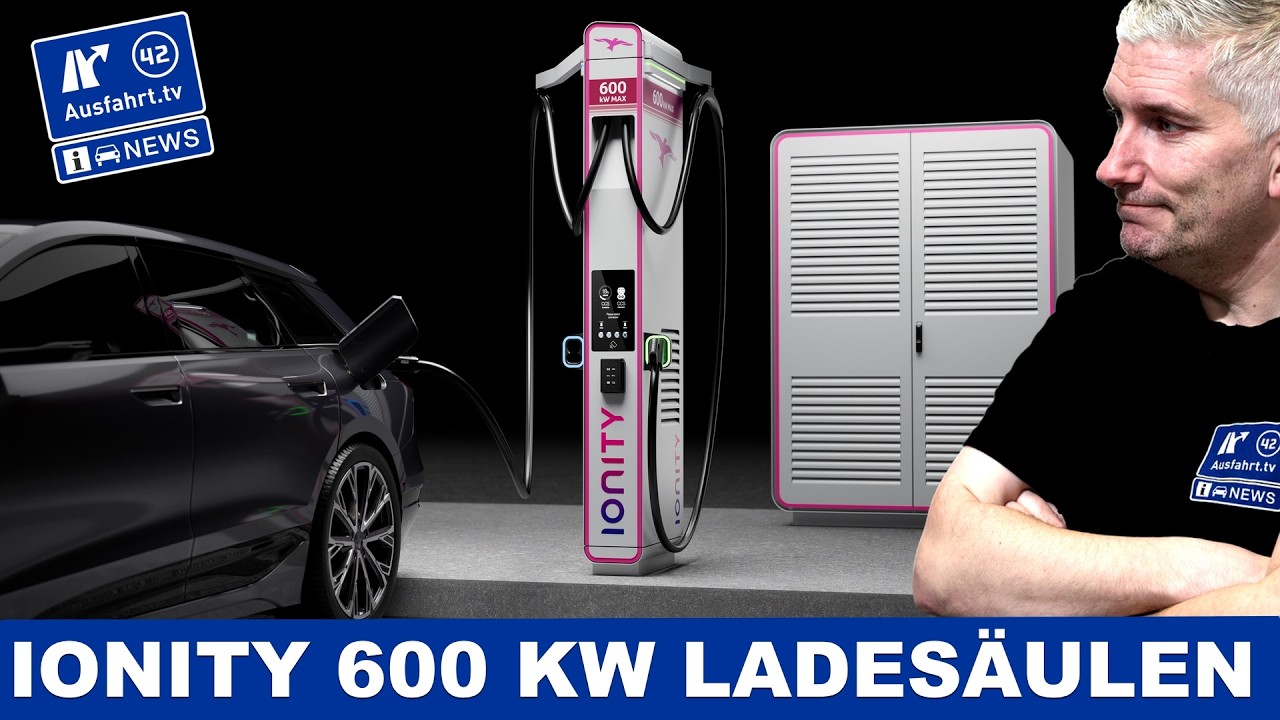 Ionity erhöht Ladeleitung auf 600 kW dank Alpitronic HYC1000 Ladesäulen | AusfahrtTV News