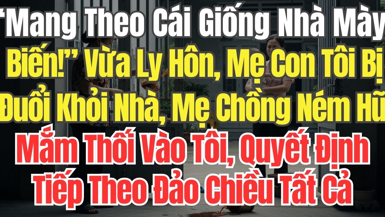 “Mang Cái Giống Nhà Mày Biến!” Ly Hôn, Mẹ Con Tôi Bị Đuổi Khỏi Nhà, Mẹ Chồng Ném Hũ Mắm Thối Vào Tôi