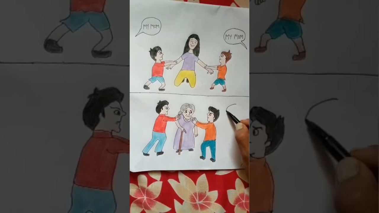 When the mother dependent on the child 😔😔#motivational #art#shortvideo  please like and subscribe