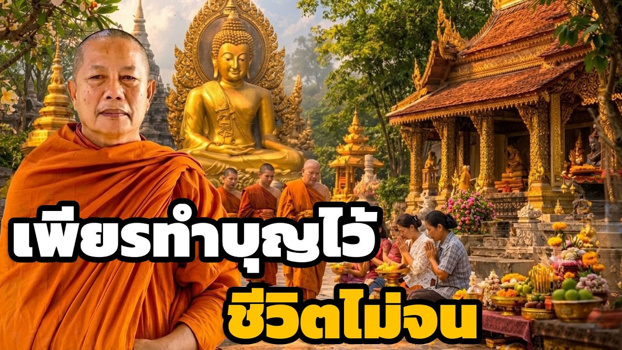 เพียรสร้างบุญไว้ ไม่อด ไม่อยาก ไม่ลำบาก ไม่จน  ธรรมะคลายทุกข์ พระมหาบุญช่วย ปัญญาวชิโร 1#