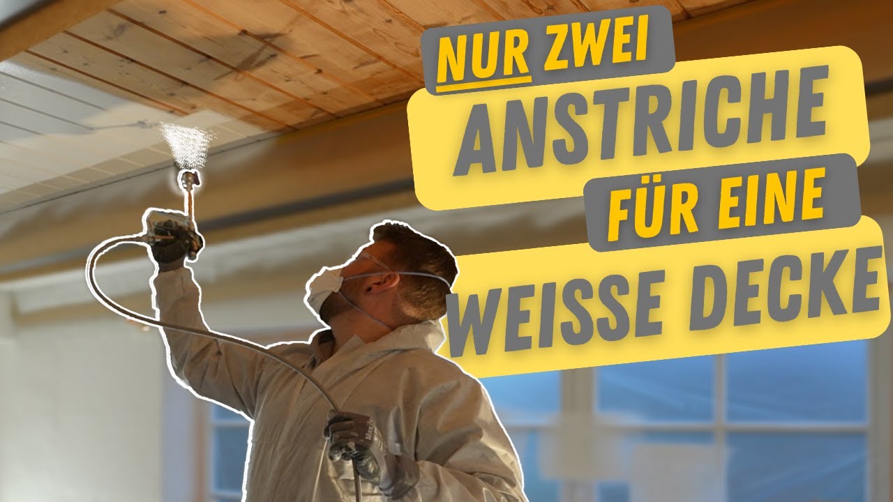 HOLZDECKE in 2 Schritten weiß lackieren 🤯