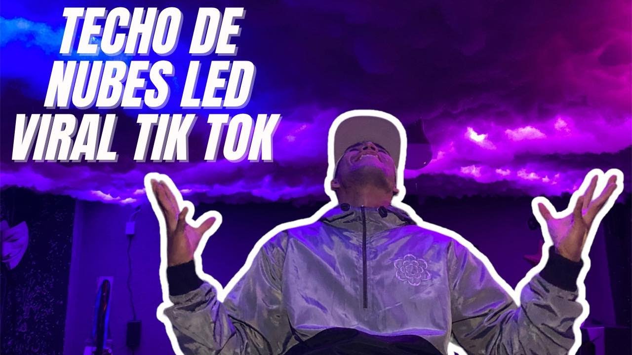 techo de nubes con luces led COMO HACERLO