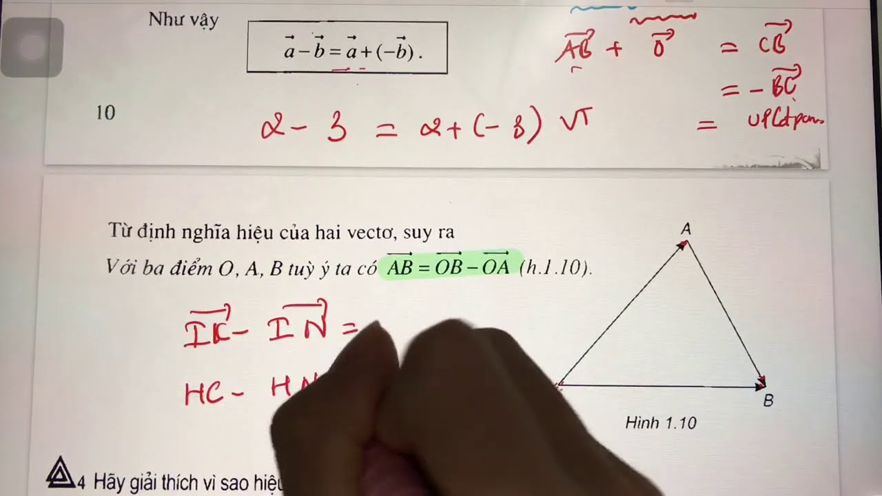 Toán 10. CĐ7. T3. TỔNG VÀ HIỆU 2 VECTO