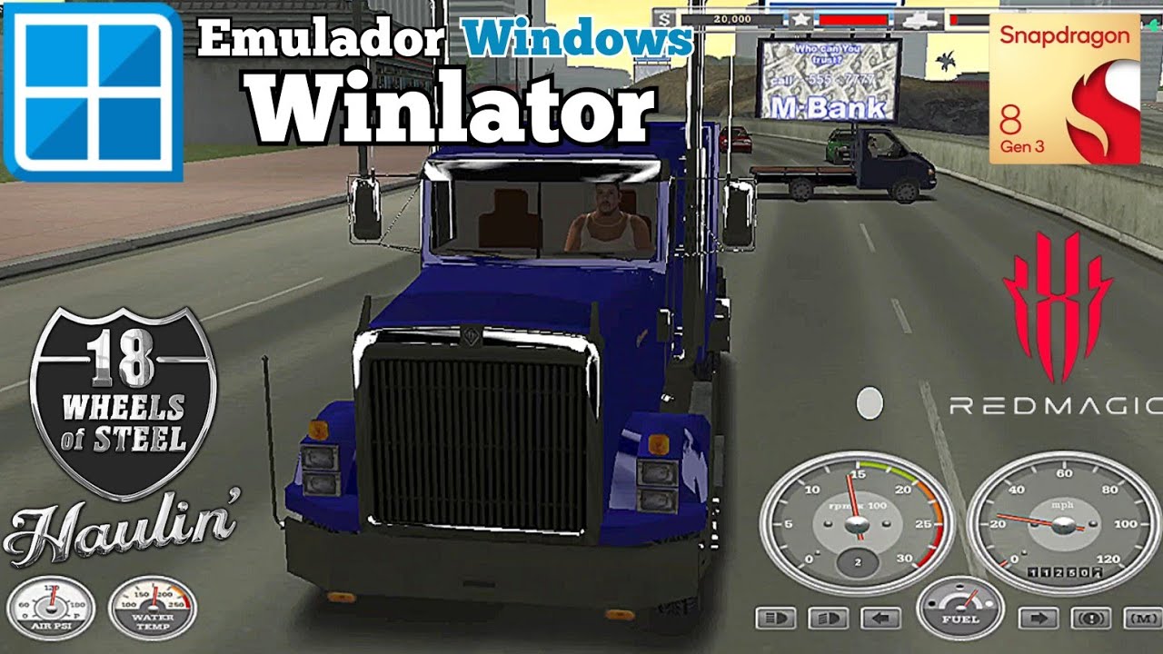 18 Wheels Of Steel Haulin HD Winlator Frost 7.1.3 v2 Nueva Versión Emulador Windows Android Gameplay