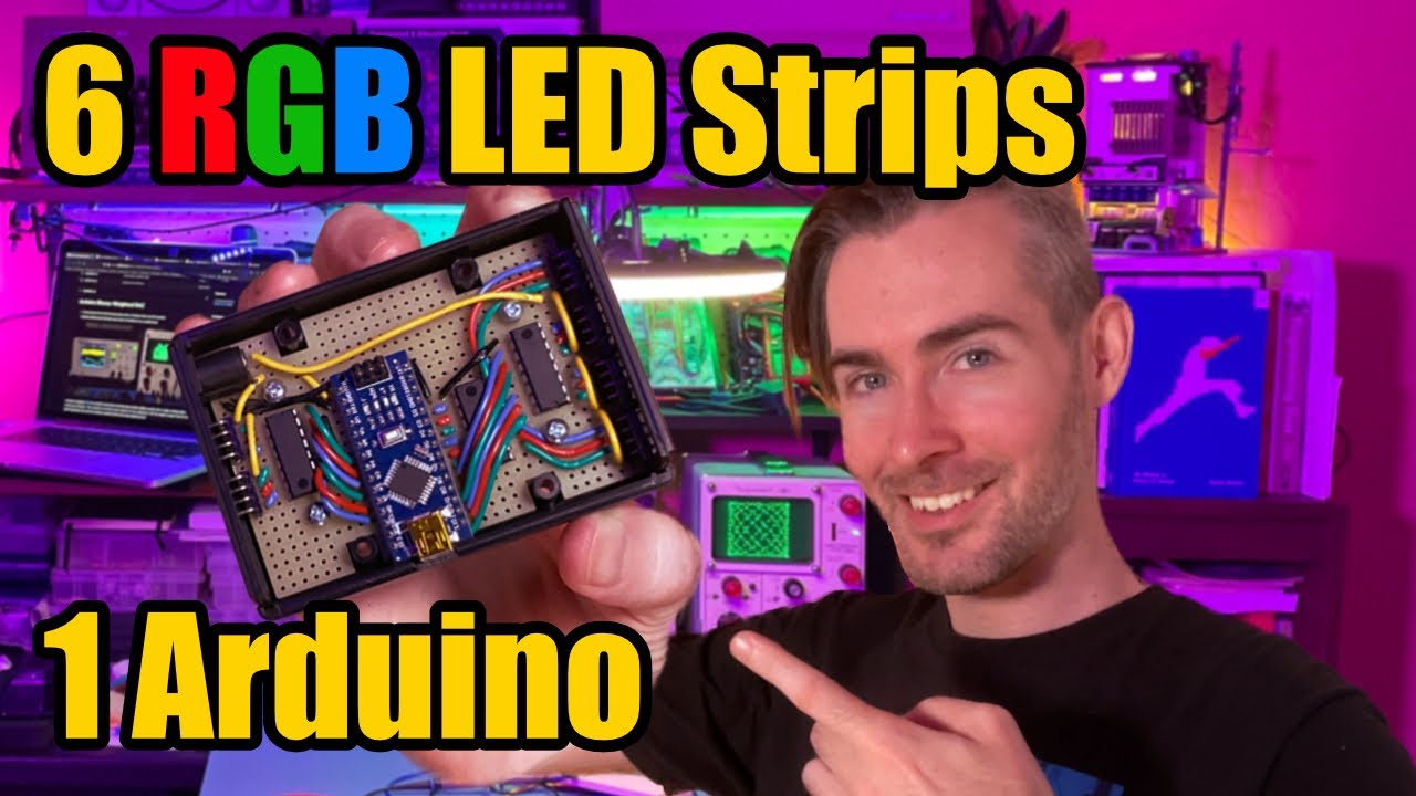 Управляйте 6 светодиодными лентами RGB с помощью 1 Arduino.