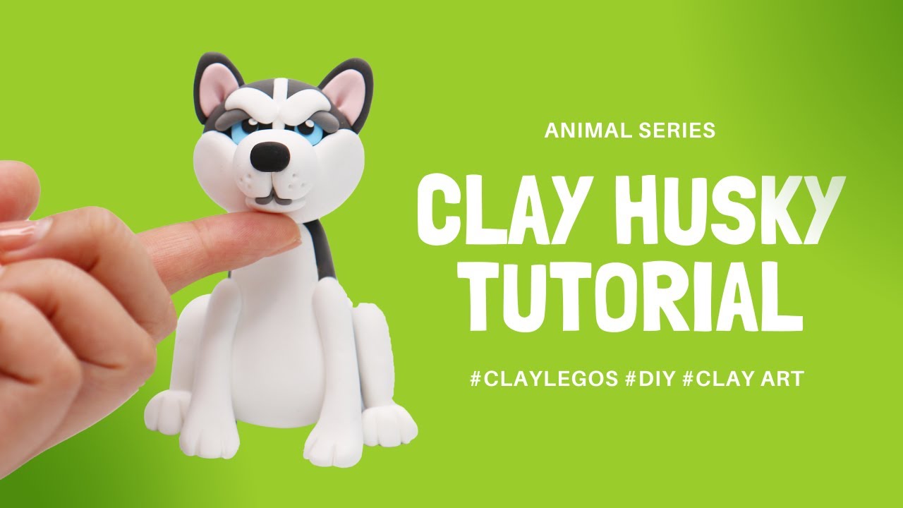 How to Make a Cute & Simple Clay Siberian Husky! | Build it Like LEGO with ClayFingers Simple Shapes