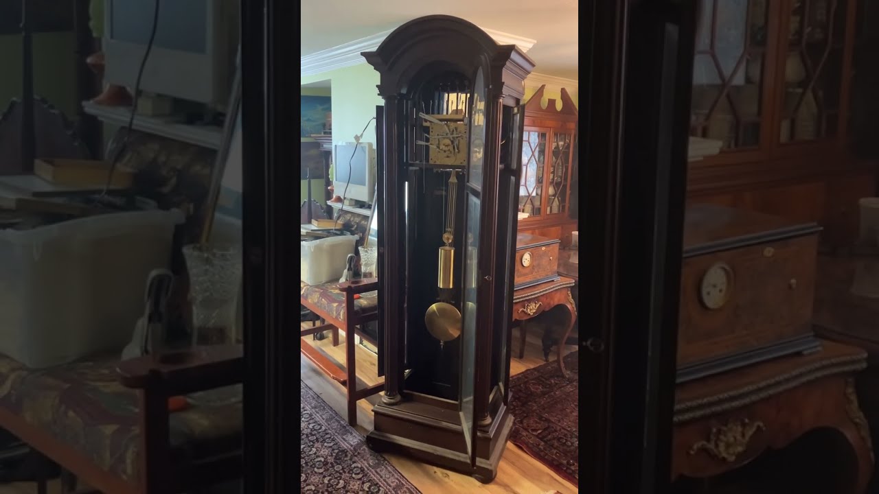 Rare Bawo & Dotter / Elite 9 tube Tall Case Clock w/ Self Winding One Weight Movement