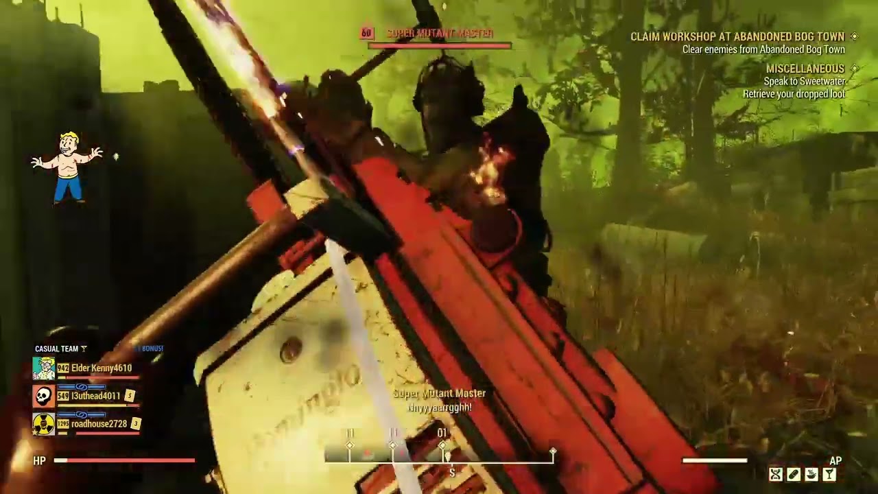 bloodied chainsaw test i pushed the damage output as high as i could fallout 76