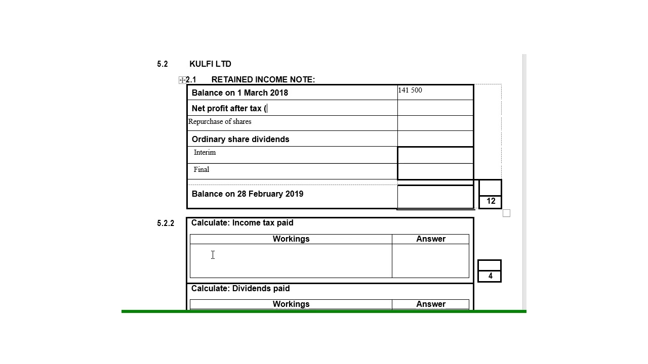 GR 12 Cash flow & interpretation Part 1