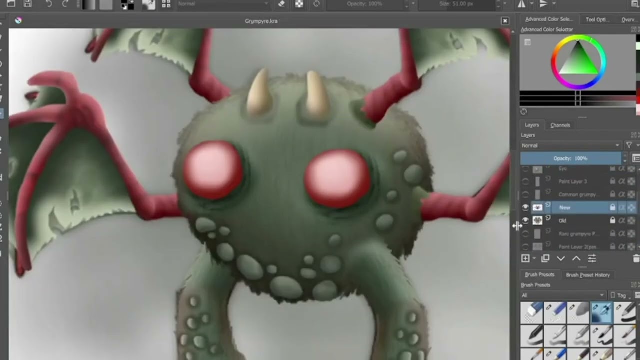 Speed paint of me redrawing Grumpyre