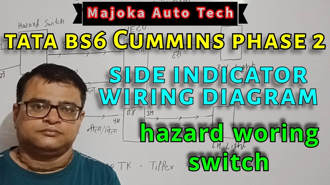 tata bs6 phase 2 side indicator wiring diagram || side blinker wiring diagram || indigeter wiring