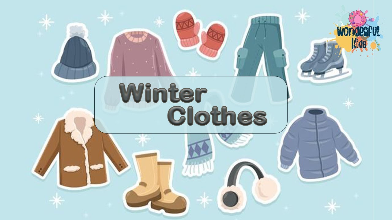 Winter Clothes Names | Vocabulary in English for kids | Wonderful Kids