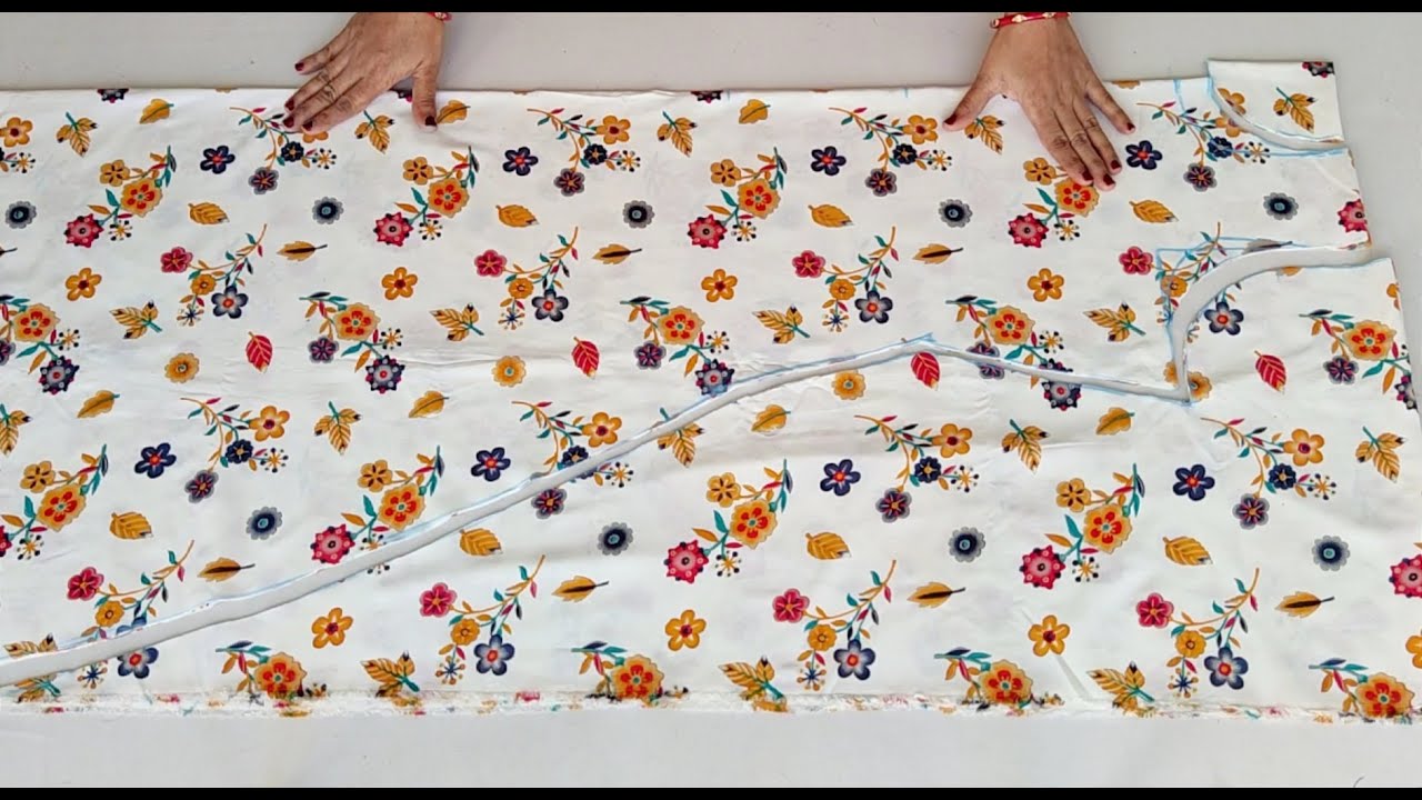 A-Line Kurti cutting and stitching Full Tutorial | Kurta Cutting and stitching
