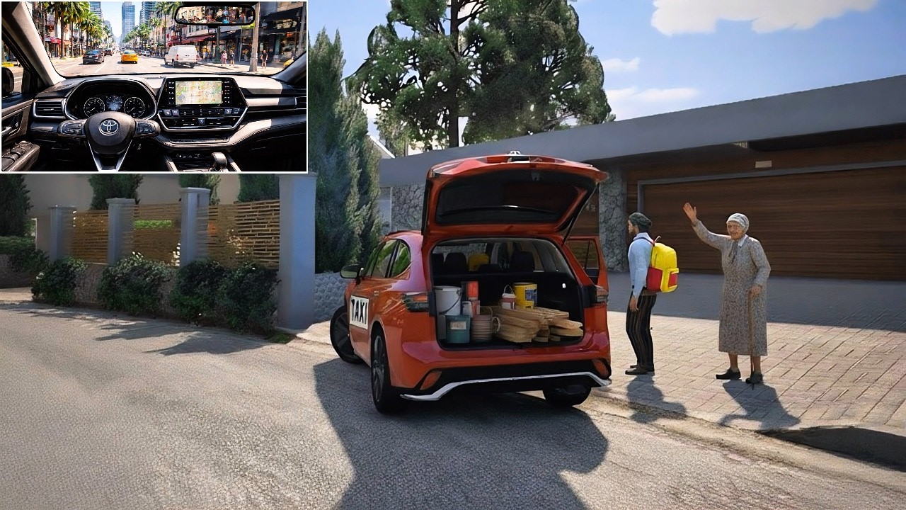 GTA 5 - Luxury Private Taxi Job With Toyota Highlander | POV Drive