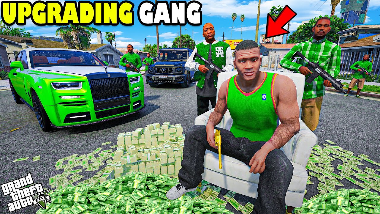 Franklin Upgrades the Green Gang into the MOST DANGEROUS Gang in GTA 5! 💚🔥| SHINCHAN and CHOP