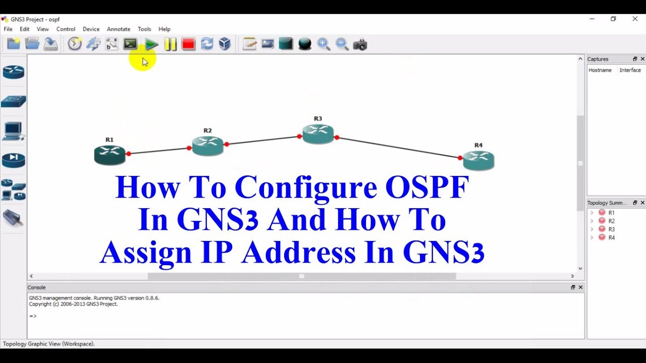How To Configure OSPF In GNS3 And How To Assign IP Address In GNS3