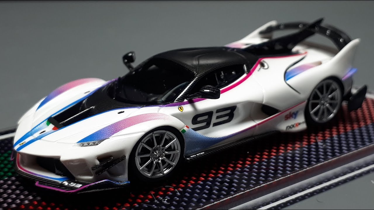 1/64 Ferrari FXXK Evo white by U2 resin scale model