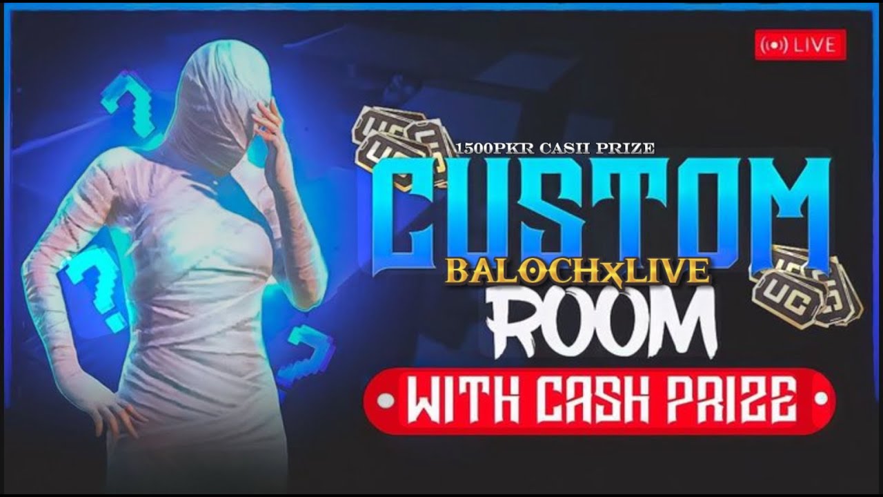 BALOCHxLIVE PUBG MOBILE CUSTOM ROOMS UC AND CASH GIVEAWAYSpubgmobile 