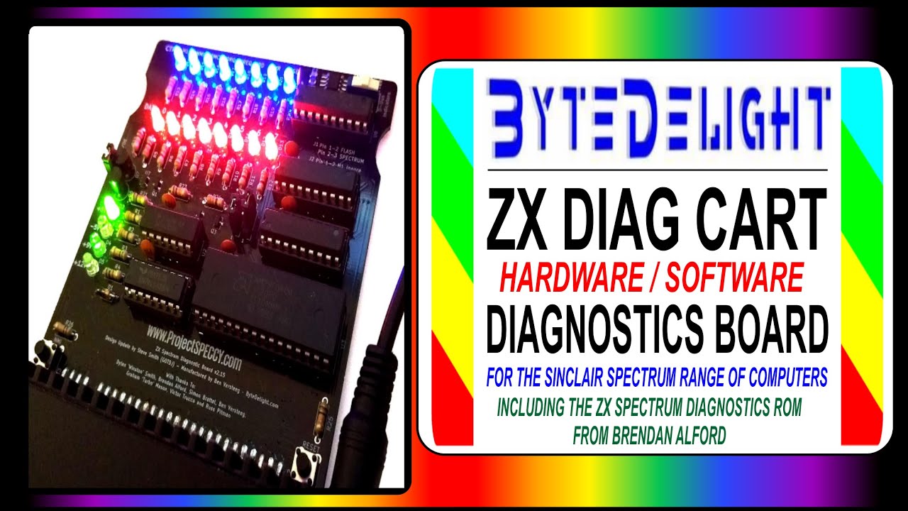 ZX Diag Cart - From Byte Delight. Diagnostics Board For The Sinclair Spectrum Range of Computers