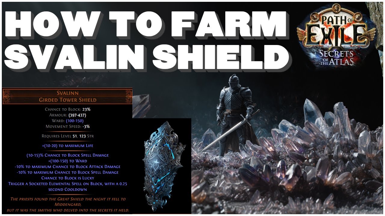 [POE 3.26] How To Farm The Svalin Shield. POSSIBLE Way Of Finding The Starfall Crater Black Knight!