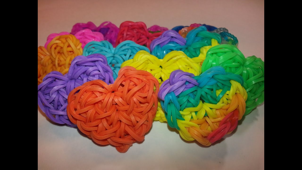 Мастер-класс по созданию подвески-сердечка ONE LOOM от feelinspiffy (Rainbow Loom)