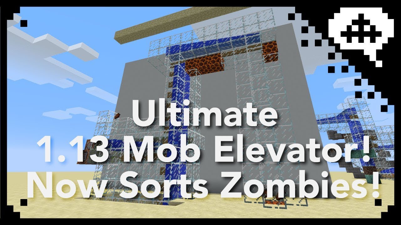 Minecraft Ultimate 1.13 Mob Elevator and Baby Zombie Sortor