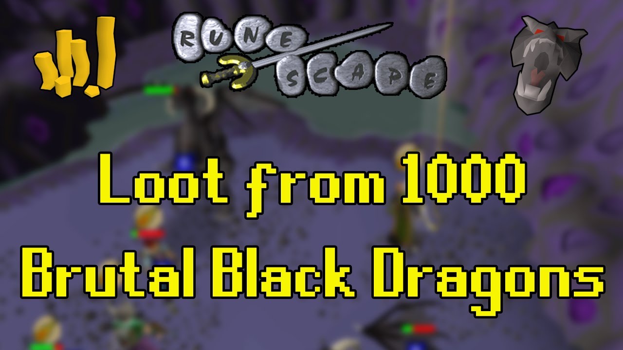 Old School RuneScape - Loot from 1000 Brutal Black Dragons