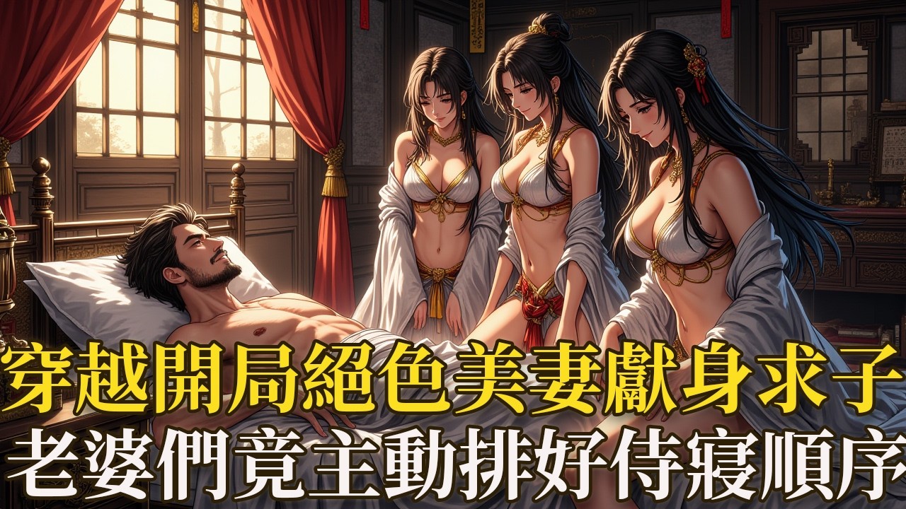 穿越絕色美妻獻身求子！老婆們竟主動排好侍寢順序！竟意外觸發多子多福神級系統，當場治癒致命重傷、體魄暴漲開掛！三位嬌妻更是認定我終身，私下主動排好侍寢順序，看我憑系統打臉惡霸種田致富，一路怒娶十八房老婆