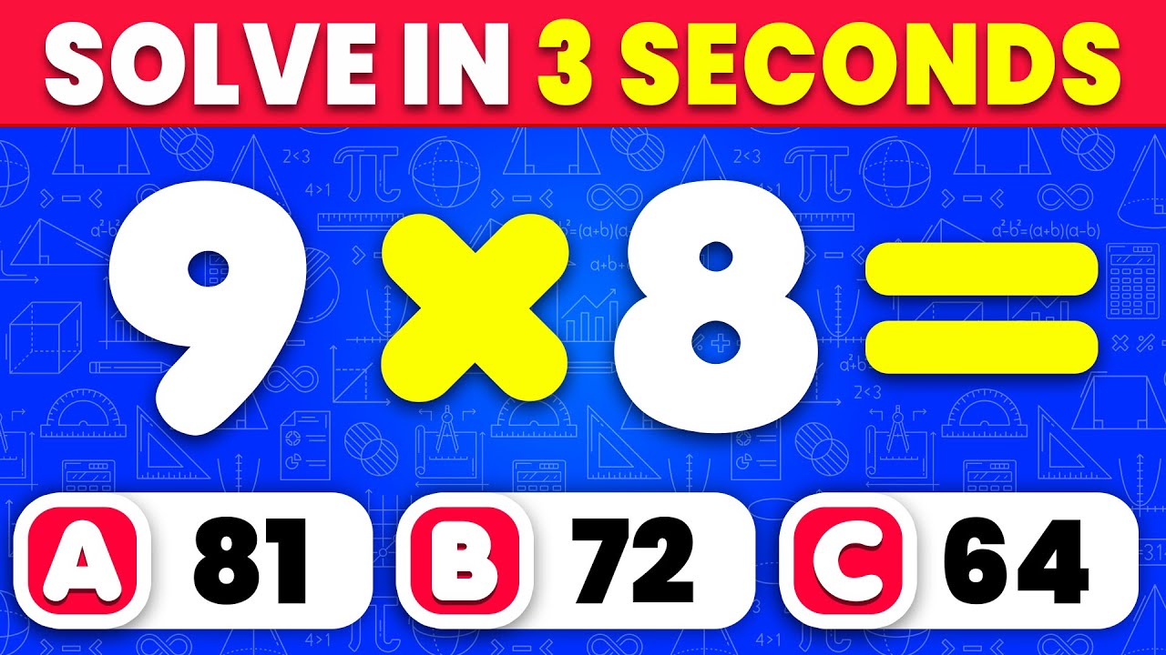 Math Speed Test – Solve These 100 Questions & Improve Your Brain!