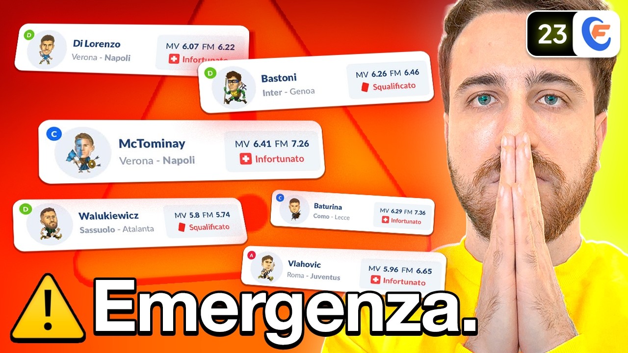 EMERGENZE tra Squalifiche e Infortuni... Schiero la Formazione del Mio Fantacalcio! 23* Giornata