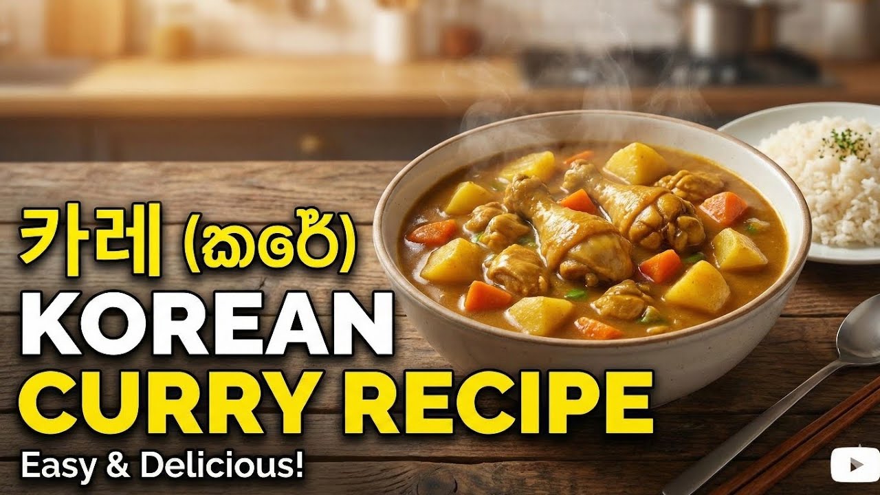 ලංකාවේ කොල්ලෝ කොරියාවේ🇰🇷 ගිහින්  කන කොරියන් කරේ රෙසිපි එක මෙන්න! 🍛🔥🍛한국 카레