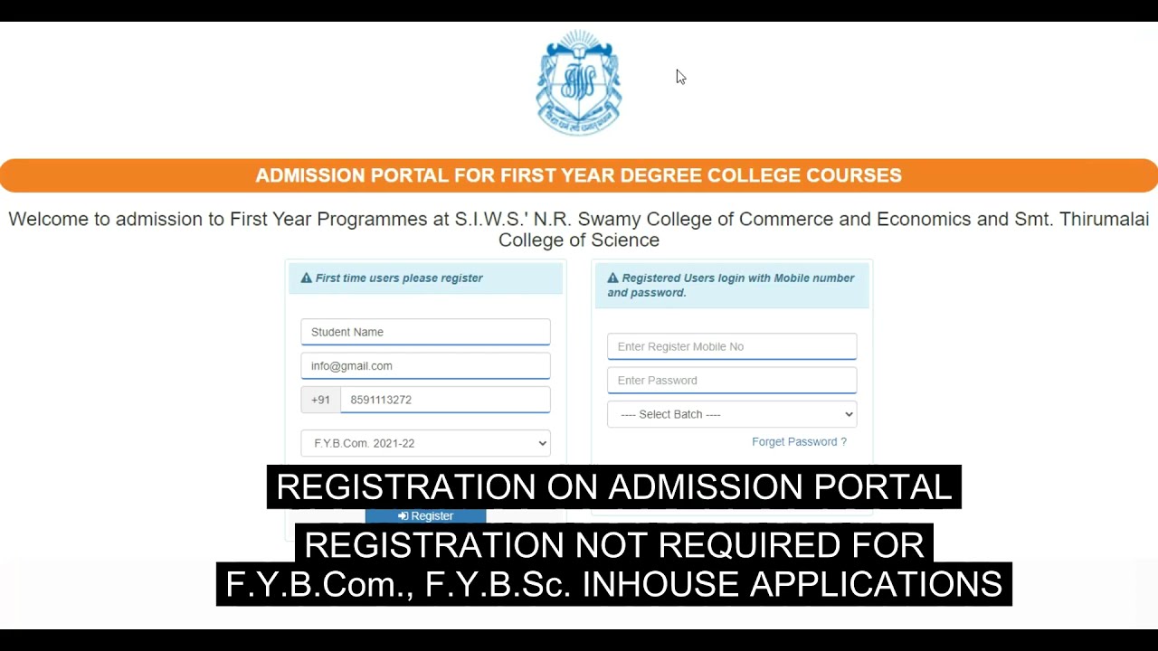 SIWS FY Degree College Admission Guide