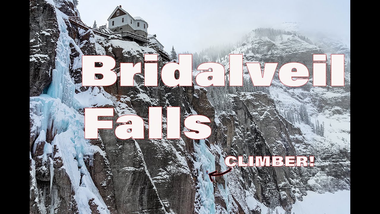 ICE CLIMBING Bridalveil Falls!