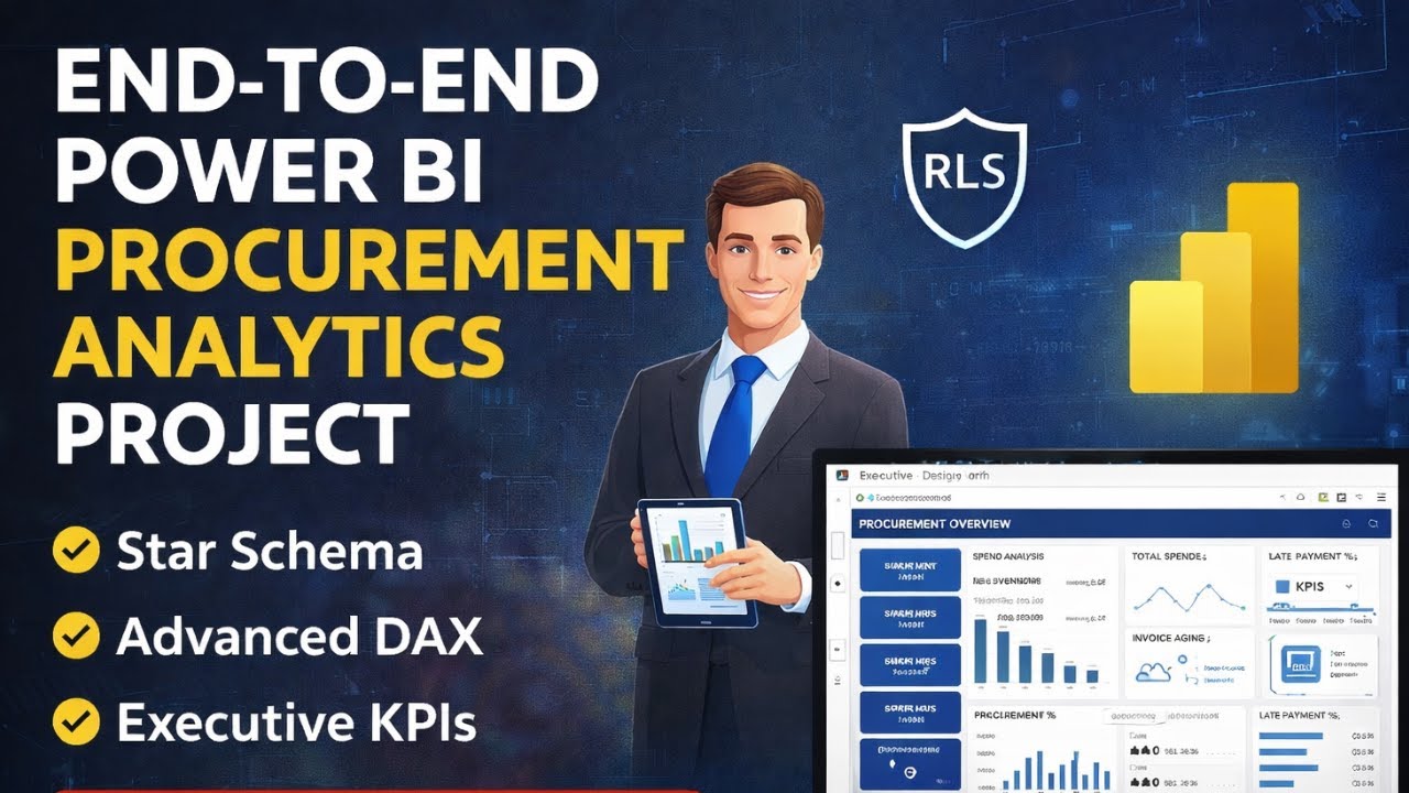Power BI End-to-End Procurement Analytics Project | Interview Level Dashboard | RLS|DAX |Star Schema