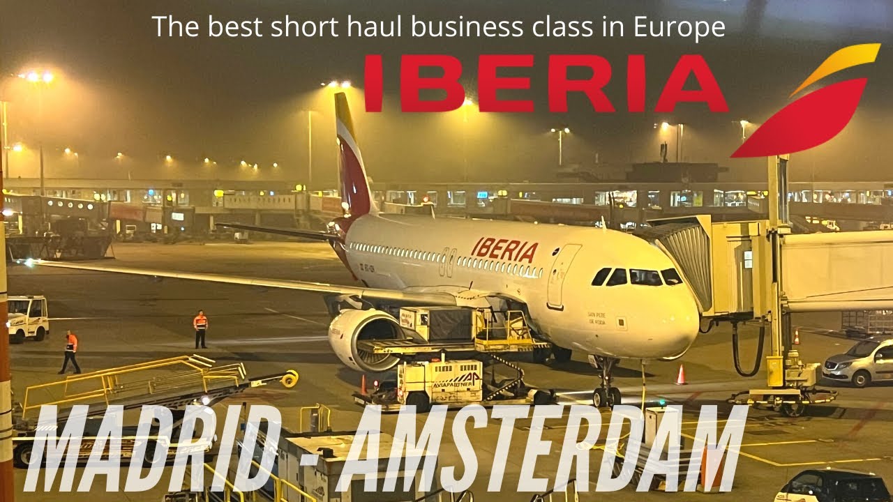 Trip Report | Best Catering in Europe! | Madrid - Amsterdam | Iberia Business Class | Airbus A320