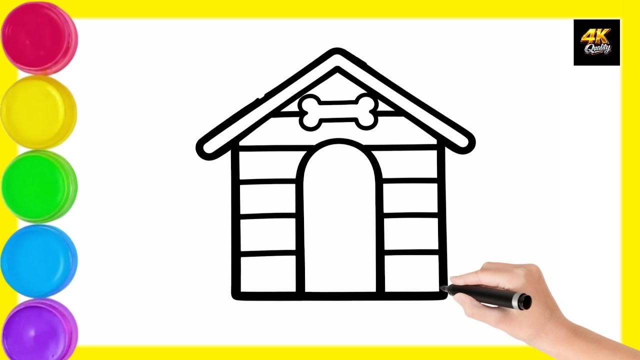 “Dog house drawing for Beginners | Easy Step by Step” | By Marker Art YT | Day #54