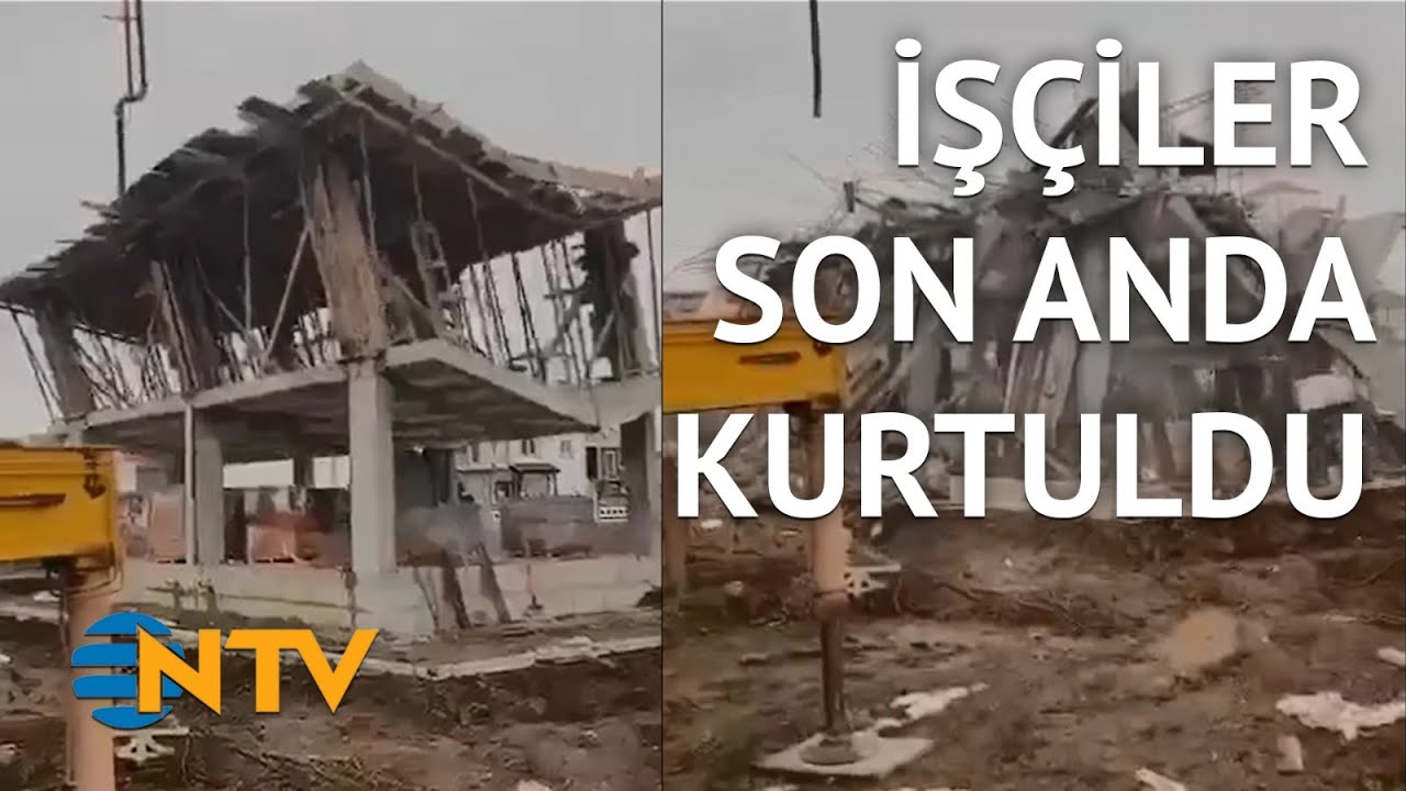 @NTV Bina, beton dökümü için hazırlık yapılırken çöktü