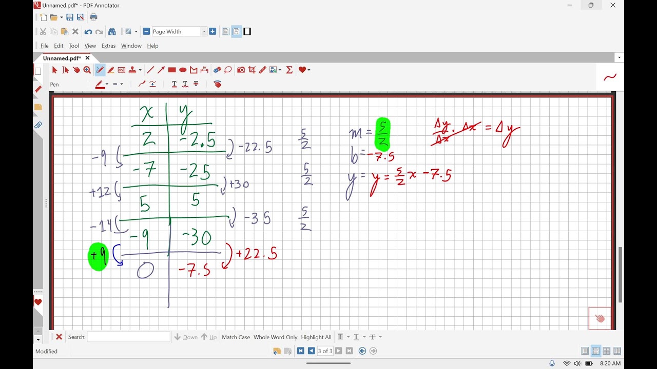 Math 8: Writing Equations from Tables w/o a 0 Practice