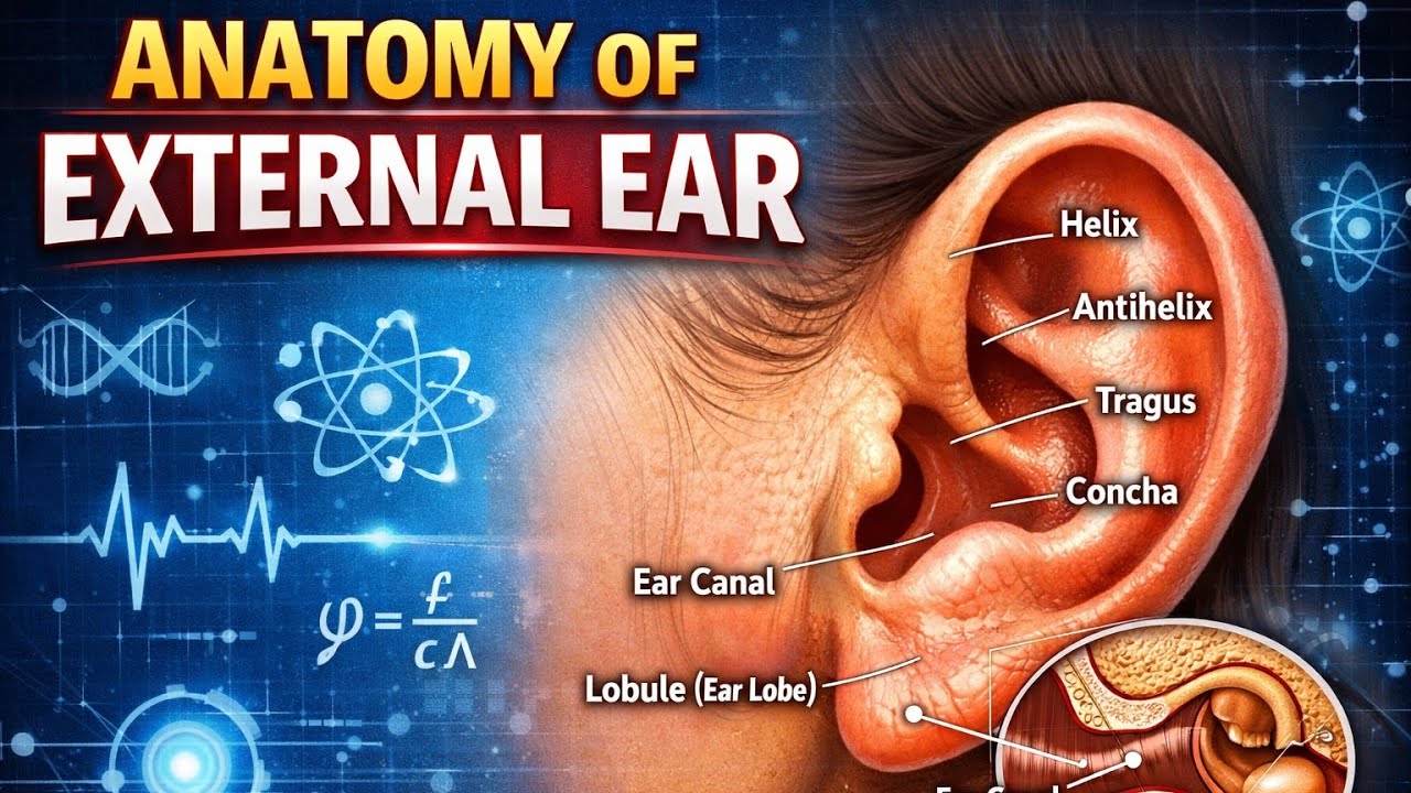 Anatomy of EXTERNAL EAR 👂- ADITYA JAIN 📚🩺 | MBBS BAMS BHMS BNYS NURSING PARAMEDICAL NEETPG |