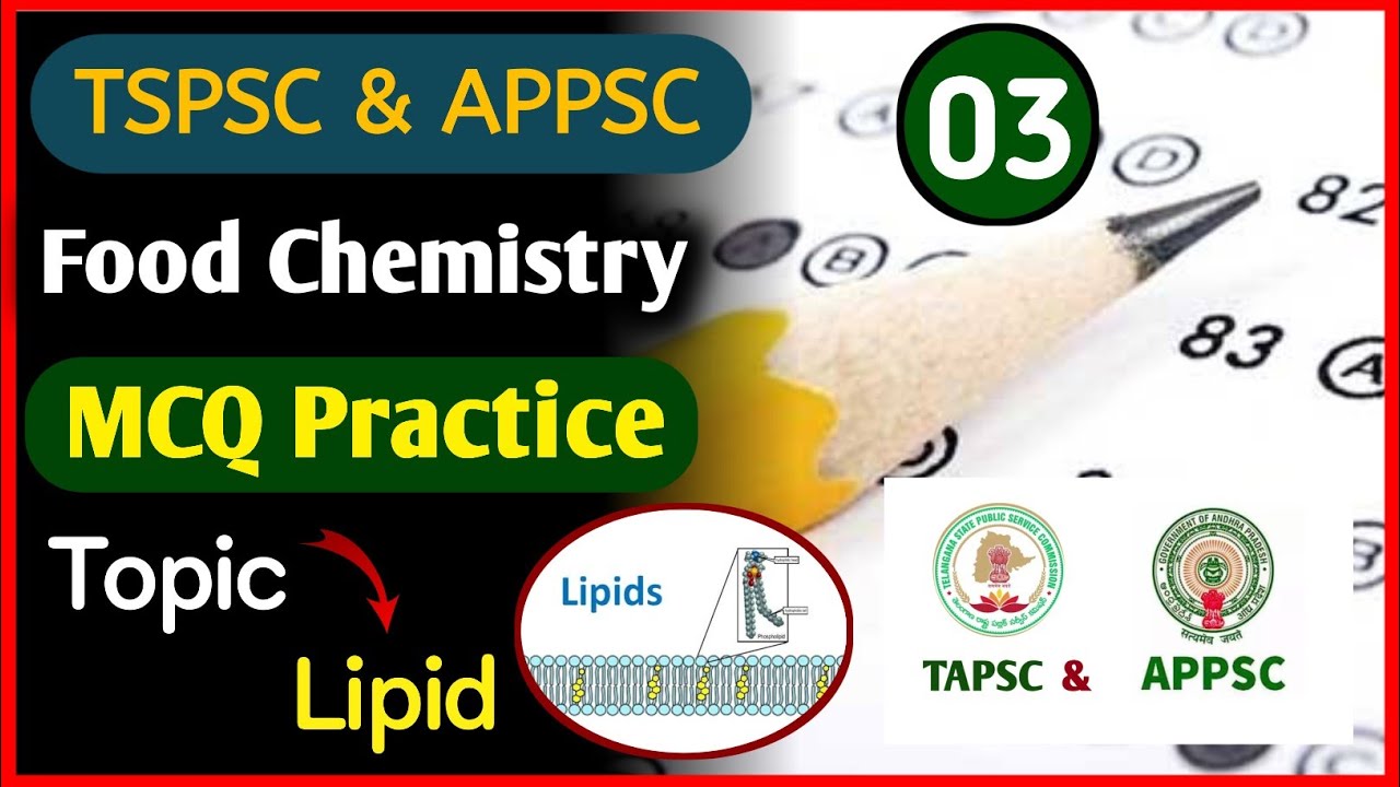 LIPID MCQ for FSO [03] Topic- Lipid | Telangana & Andhra Pradesh FSO Food Chemistry MCQ Practice