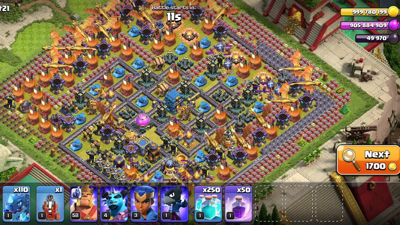 Clash of clans 2 electro drogens and clone spell #iran #clashofclans #candy #horror #mobilegame  